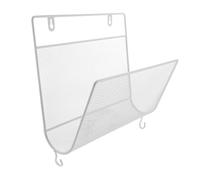 DIKACA Wall-mounted Magazine Rack Metal Organizer Heavy Duty Wall Storage Shelf for Files Newspapers Books Vertical Space-saving Holder for Office Home Classroom White