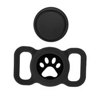 DIKACA Waterproof Black Silicone Pet Locator Cover Compatible with Wireless Tracker, Shockproof Protective Case for Dog and Cat Collars, Anti-Lost Tracker Holder Accessory