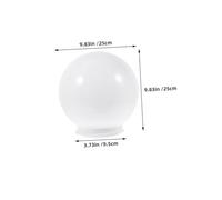 DIKACA Wear Resistant Acrylic Globe Lamp Shade Replacement White Milk Acrylic Lampshade for Outdoor Garden Porch Patio Easy Buckle Installation Light Cover for Street and Wall Lights