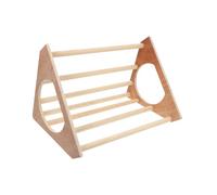 DIKACA Wooden Bird Perch Stand for Parrots and Chickens Multi-functional Activity Rod for Pet Birds and Hens Comfortable Resting and Playing Platform Natural Wood Design for Safe