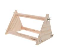 DIKACA Wooden Chick Standing Rack Natural Bird Perch for Parrots Chickens Roosters Suitable for Birds Training and Play Easy to Install Chicken Plaything