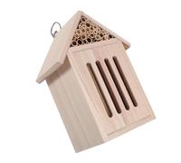 DIKACA Wooden Insect Hotel for Garden with Bee Nesting Box and Butterfly Shelter Natural Wood Construction Easy Assembly Beneficial Bug House for Backyard Wildlife Habitat