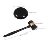 DIKACA Wooden Judge Gavel and Sound Block Auction Hammer for Lawyer Judgement Multifunctional Courtroom Mallet for Professional Use and Decorative Roleplay