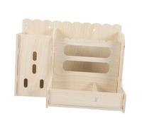 DIKACA Wooden Multi-function Hay Feeder for Guinea Pigs Rabbits and Animals Food Bowl Holder Preventing Spills and Keeping Food Clean Easy to Assemble and Maintain