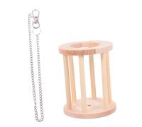 DIKACA Wooden Rabbit Grass Rack Removable Feeder Holder with Chain for Guinea Pigs Chinchillas Small Pets Hay Storage Rack Cage Accessory Protects Food From Contamination