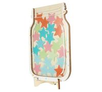 DIKACA Wooden Training Rewards Jar for Classroom Behavior Management Star Token Reward Jar with DIY Engagement Decorative Chart for Motivation and Teaching Tools