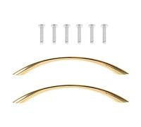 DIKACA Zinc Alloy Curved Arc Bridge Cabinet Handles 2Pcs for Kitchen Cupboards and Wardrobes, Functional Drawer Pulls for Household Furniture