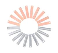 DIKACA Zinc Copper Strips Fruit Battery Electrodes for Classroom Science Experiments Metal for Hands Learning and DIY Power Generation Kits