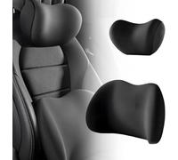 Dikaman Headrest and Backseat, Chiccartus Head Rest, Ergonomic Car Seat Headrest & Lumbar Cushion, Car Headrest & Lumbar Support Cushion, Car Lumbar Support Pillow and Car Neck Pillow Kit (Black)