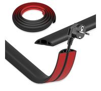 DIKARIYA Cable Duct Black, 3 cm x 10 m Flexible Small Cable Duct, Self-Adhesive Floor Outdoor Cable Bridge, Flexible Cable Cover, Mini Cable Duct, Easy to Cut, Assembly for Power Cable, Home, Office