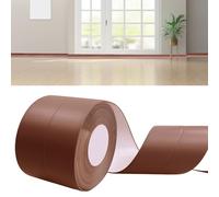 DIKARIYA Self-Adhesive Skirting Board, Brown, Soft Skirting Board, Self-Adhesive Skirting Board, PVC Kink Board, End Strip for Kitchen, Bathroom, Sealing Tape, Flexible, Waterproof, Decorative, 30 mm