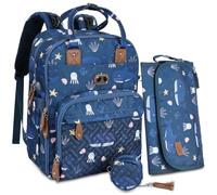 Dikaslon Baby Changing Bags Backpack, Large Baby Bag, 19 Pockets, Outdoors | Waterproof Large Baby Bags Travel Baby Diaper Bags for Boys Girls Moms Dads, Baby Shower Gifts Newborn Essentials Must Haves