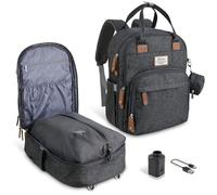Dikaslon Baby Changing Bags Backpack, Large Baby Bag, 19 Pockets, Outdoors | Waterproof Large Baby Bags Travel Baby Diaper Bags for Boys Girls Moms Dads, Baby Shower Gifts Newborn Essentials Must Haves