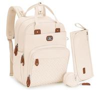 Dikaslon Changing Bag Backpack, Large Nappy Back Pack Multifunction Baby Bags with Portable Changing Mat, Pacifier Holder, and Stroller Straps, for Mom and Dad