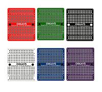 DIKAVS 1/4 Sized Double Sided Prototype PCB Prototype Board Solder-able Breadboard for Arduino (6 Pack, Multicolor)