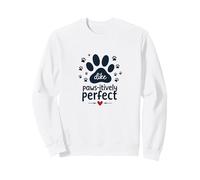 Dike Paw Pro Paws-itively Perfect Dog Lover Pet Paw Sweatshirt, Adult Unisex, White, Small