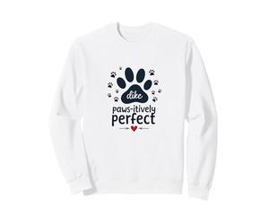 Dike Paw Pro Paws-itively Perfect Dog Lover Pet Paw Sweatshirt, Adult Unisex, White, Small