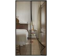 DIKER Fly Screens Doors Nets Patio Curtain Insect Mesh for Keeping Out Flies & Bug, Flyscreen French Doors, Mosquito Double Door Magnetic ScreenFly Doors (110 x 220cm, Black)