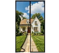 DIKER Fly Screens for Doors 95x210cm, Magnetic Door Fly Screen, Door Fly Screen Curtain, Screen Mesh Insect Protection Door No Gap, Easy to Install Without Drilling, Keep Bugs Out Lets Fresh Air in