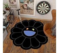 DIKFENS 40Inch Takashi Murakami Rug - Flower Design, Soft and Durable Material for Home Decor and Office Use by Takashi Murakami (10, 40X40inch(100x100cm))