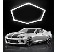 DIKHEE LED Hexagon Light 24 Pack 48W 6500K Workshop CeilingLight Daylight White HexagonalLight for Car Wash Room, LED Garage Ceiling Light