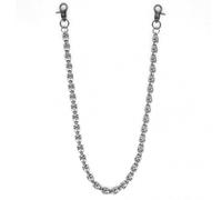 DIKJAK 34-Piece Black Skull Pants Chain | 27.5" Gothic Waist Accessory w/Lobster Clasps - Punk Wallet Chain, Unisex Body Jewelry for Men Women (Matte Black)