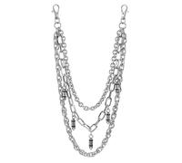 DIKJAK Hip Hop Wallet Chain Waist Pants Chain Accessory for Streetwear Rave Urban Punk Jeans Keychains for Men Women, 12.0 Inches, Metal