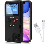 DIKKAR Game Console Case for iPhone, Retro Protective Cover Self-Powered Case with 36 Small Games,Full Color Display,Video Game Case for iPhone 14 (Black)