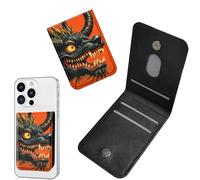 Dikoer 1 Pcs Phone Wallet Stick on, Cell Phone Card Holder Pocket for Back of Phone with PU Leather Design, Credit Card ID Holder Sleeves Sticker for Android Smartphone Case, Pink Wine Cup, Black