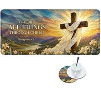 Dikoer Bible 4-13 Desk Mat Large Mouse Pad with Coaster Set