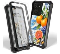 Dikoer Case for Jitterbug Smart 5 w/Screen Protector, Orange Vacation Style