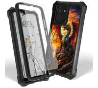 Dikoer Case for Lively Jitterbug Smart 5 w/Screen Protector, Dragon Sunset