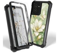 Dikoer Case for Lively Jitterbug Smart 5 w/Screen Protector, Green Flower