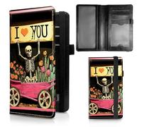 Dikoer Check Book Cover for Personal Checkbook, Leather Business Checkbooks Plastic Insert Flap Card Holder Pen Hoop Holder with RFID Blocking Slim Wallet for Women Men, Dragon, Red Car Skull