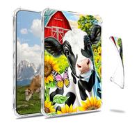 Dikoer Clear Case for 6" Kindle Paperwhite 10th Generation 2018 Model No. PQ94WIF E-Reader, Slim Back Shell Anti-Slip Soft TPU Protection Transparent Shockproof Cover for Women Men, Farm Cows