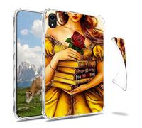 Dikoer Clear Case for iPad A16 11th Generation 11 Inch 2025/iPad 10th Gen 10.9" 2022 Tablet, Slim Back Shell Anti-Slip Soft TPU Protection Transparent Shockproof Cover for Women Men, Yellow Book Rose