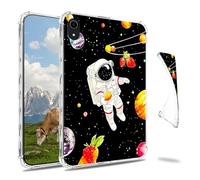 Dikoer Clear Case for iPad A16 11th Generation 11 Inch 2025/iPad 10th Gen 10.9" 2022 Tablet, Slim Back Shell Anti-Slip Soft TPU Protection Transparent Shockproof Cover for Women Men, Planet Man