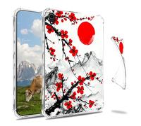 Dikoer Clear Case for iPad mini 7 A17 Pro 2024/Mini 6 8.3" 2021 7th/6th Generation Tablet, Slim Back Shell Anti-Slip Soft TPU Protection Transparent Shockproof Cover for Women Men, Red Sunset Plum