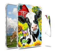 Dikoer Clear Case for iPad mini 7 A17 Pro 2024/Mini 6 8.3" 2021 7th/6th Generation Tablet, Slim Back Shell Anti-Slip Soft TPU Protection Transparent Shockproof Cover for Women Men, Farm Cows