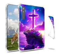 Dikoer Clear Case for Kobo Elipsa 2E 10.3" 2023 Release Tablet, Slim Back Shell Anti-Slip Soft TPU Protection Transparent Shockproof Cover for Women Men, Purple Sky