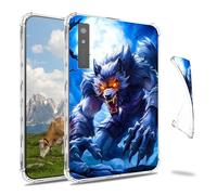 Dikoer Clear Case for Kobo Elipsa 2E 10.3" 2023 Release Tablet, Slim Back Shell Anti-Slip Soft TPU Protection Transparent Shockproof Cover for Women Men, Starry Sky Gray Wolf