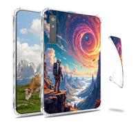 Dikoer Clear Case for Onyx Boox Note Air5C/4 /3C GO 10.3" Tablet e-Book, Slim Back Shell Anti-Slip Soft TPU Protection Transparent Shockproof Cover for Women Men, Whirlwind Sky Man