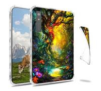 Dikoer Clear Case for Onyx Boox Page 7"/Boox Go Color/Leaf 2 3 3C/Galileo 7 E-Book, Slim Back Shell Anti-Slip Soft TPU Protection Transparent Shockproof Cover for Women Men, Enchanted Forest