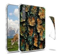 Dikoer Clear Case for Onyx Boox Page 7"/Boox Go Color/Leaf 2 3 3C/Galileo 7 E-Book, Slim Back Shell Anti-Slip Soft TPU Protection Transparent Shockproof Cover for Women Men, Forest Bark