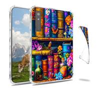 Dikoer Clear Case for Onyx Boox Palma/Boox Kant/Boox Kant 2 Mobile ePaper 6.13", Slim Back Shell Anti-Slip Soft TPU Protection Transparent Shockproof Cover for Women Men, Book Butterfly Flower