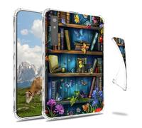 Dikoer Clear Case for Onyx Boox Palma/Boox Kant/Boox Kant 2 Mobile ePaper 6.13", Slim Back Shell Anti-Slip Soft TPU Protection Transparent Shockproof Cover for Women Men, Blue Book Butterfly