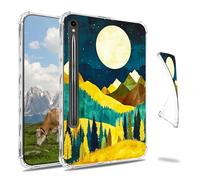Dikoer Clear Case for Samsung Galaxy Tab S10 Lite/S10 FE 2025/S9 FE 2023 10.9" Tablet, Slim Back Shell Anti-Slip Soft TPU Protection Transparent Shockproof Cover for Women Men, Deep Blue Mountains