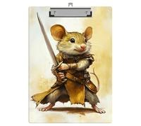 Dikoer Clipboards 9 x 12.5 Inch Letter Size, Aesthetic Office Clipboard with Low Profile Metal Clip & Hanging Hook, Heavy Duty Writing Surface for Nurses Medical Home Work, Warrior Hamster