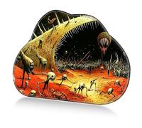 Dikoer Cloud Computer Mouse Pad 11.8" x 9.45", Desk Mat with Anti-Slip Rubber Base, Keyboard Pad Laptop Protector Gaming Setup Accessories Mat for Gamer Office Home, Mountain Flames