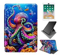 Dikoer for 6" All-New Kindle 11th Generation 2024/2022 Release e-Reader Case, 360 Degree Rotating Adjustable Stand Smart Leather Tablet Cover for Women Men, Ocean Octopus